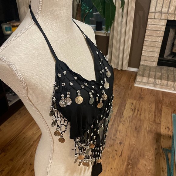 Backless Belly Dancer Top and Bottom - Picture 7 of 10